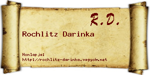 Rochlitz Darinka névjegykártya
